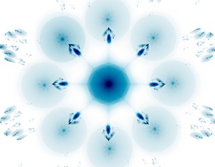 Shiny colorful fractal space, digital artwork for creative graphic design