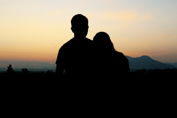 Fototapeta na wymiar Romance at Sunset