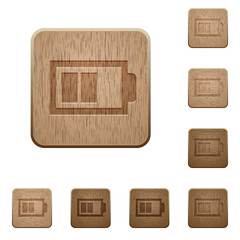 Half battery wooden buttons