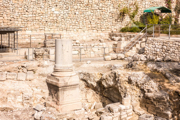 Fototapeta na wymiar Remains of Bethesda Pool in Jerusalem