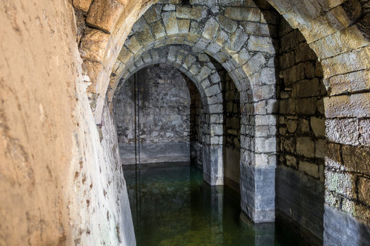 Roman underground cistern, Jerusalem, Israel