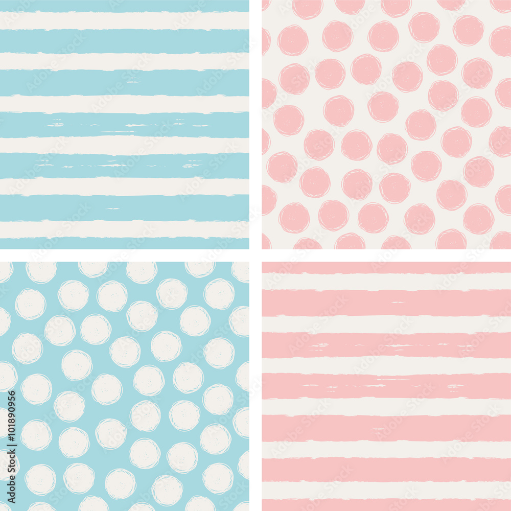 Poster set of seamless patterns