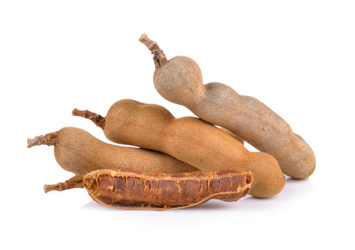Tamarind on white background