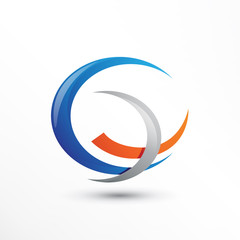 Abstract Swoosh Consulting Logo