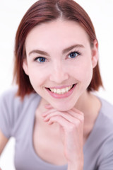 Fototapeta premium Happy young beautiful woman