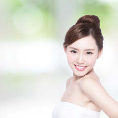 beautiful Skin care woman Face