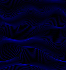 dark blue waves. vector seamless texture