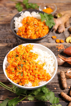 red lentils cooked with spices