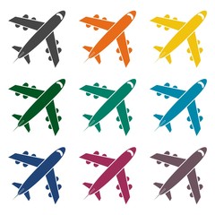Plane icons set