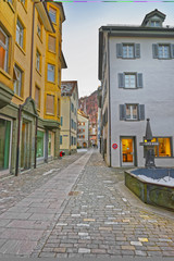 Fototapeta na wymiar Street view on the Old Town of Chur