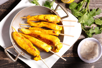 barbecue chicken with curcuma