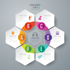 Infographic design template and marketing icons.