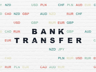 Currency concept: Bank Transfer on wall background