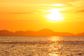 Plakat Sunset over the sea