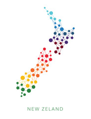 dotted texture New Zeland vector background 