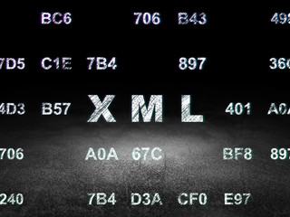 Programming concept: Xml in grunge dark room