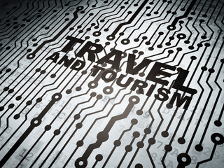 Tourism concept: circuit board with Travel And Tourism