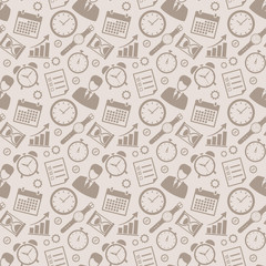 Time management seamless pattern.