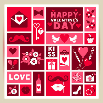 Vector card of Valentine Day.