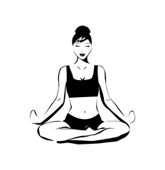 Vector yoga illustration