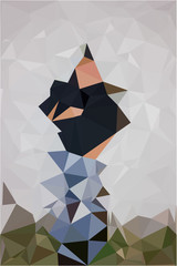 Vector polygon Abstract background