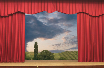Obraz premium Open curtains