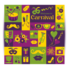 Bright vector carnival card