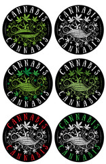 Medical cannabis design green stamps