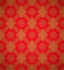 red and gold chinese patterns, vector