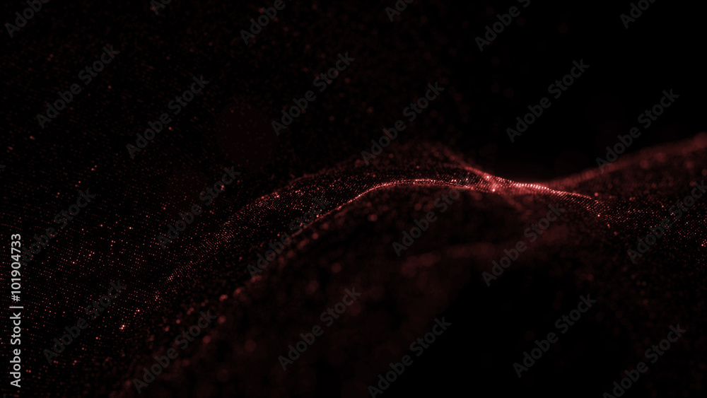 Poster abstract bright particle background with depth of field