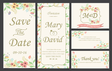 Obraz na płótnie Canvas wedding invitation card template