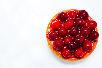 fruits dessert  with crea