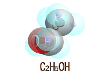 Ethanol (alcohol) molecule