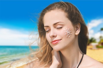 Naklejka premium Sunscreen.