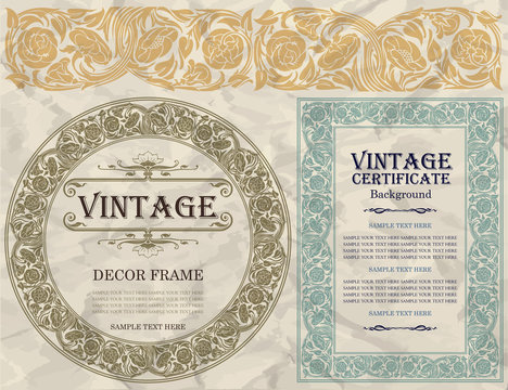 vintage frame design: art nouveau