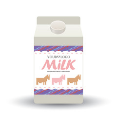 Label milk with the concept of cross-stitch