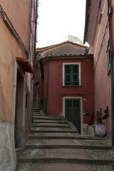 Fototapeta na wymiar Lerici, particolare del borgo / The narrow way; detail of the hamlet