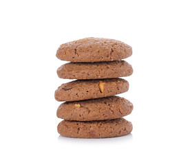 Fototapeta na wymiar Chocolate chips cookie isolated on white