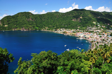 Obraz premium Soufriere from above