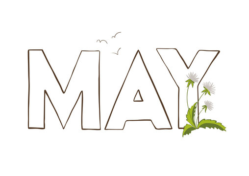 Vercor illustration of May month name