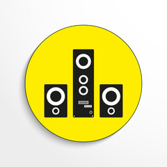 Speaker system. Vector icon.