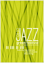 Poster background template. Can be used for Jazz music or Green Eco events. Vector graphic design.