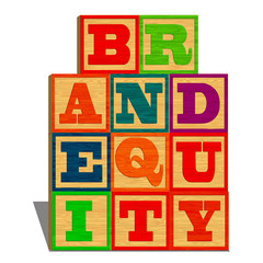 Brand Equity Alphabet Blocks - image isolated on white background