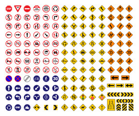 all traffic signs vector