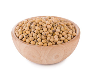 soy beans on white background