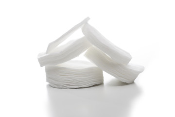 cotton pads on the white background © antonsov85