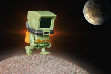 Robotic exploration on the planet is closest to Earth (Earth image from NASA).