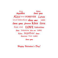 Fototapeta na wymiar Valentines Day greeting card 