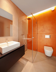 Modern bathroom in luxury apartment