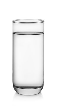 Glass of water isolated on white background
